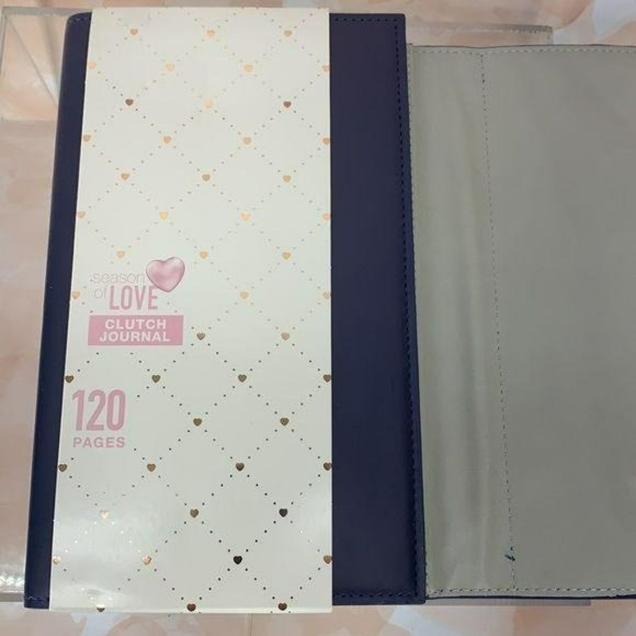 Season Of Love Blue Clutch Journal 120 Pages date book notebook - Picture 2 of 6